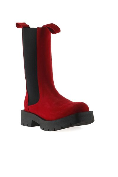 Bueno Shoes Kırmızı Süet Kadın Topuklu Bot 01wt2508