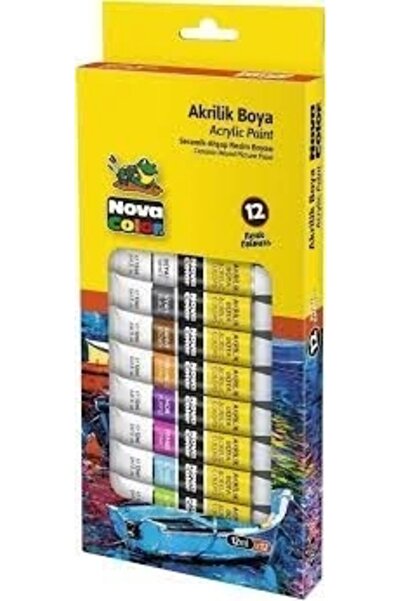 Nova Color AKRİLİK BOYA TÜP 12ML 12Lİ