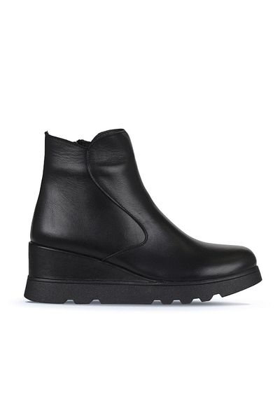 Bueno Shoes Cizme de damă din piele cu toc cu pană - negru 01wz7201