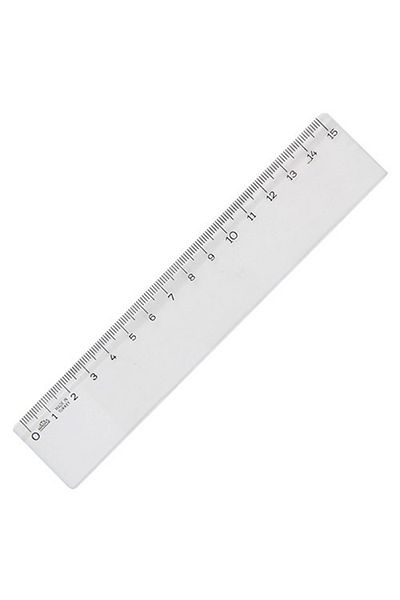 HATAS 0140 Wide Plastic Desk Ruler 15cm