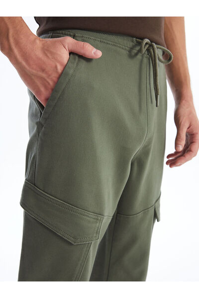LC Waikiki Khaki Elastic Waist Men's Cargo Pants