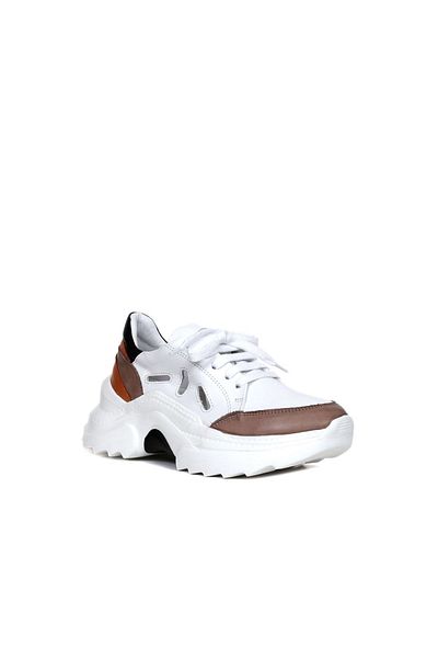 BUENO Pantofi sport de damă din piele de nurcă - toc pană 01wq10100