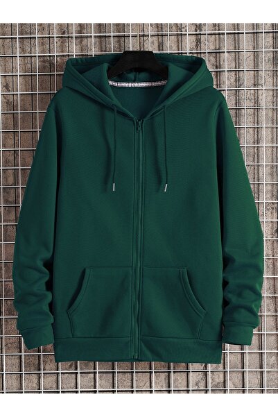 Lider Leather MUŠKA UNISEKS SREDNJE VELIKA VELIČINA UDOBNA SWEATSHIRT SA ZAKL...