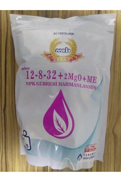 Meb Metal MEBOR 12 8 32 Harmanlanmış NPK Gübresi 1 Kg