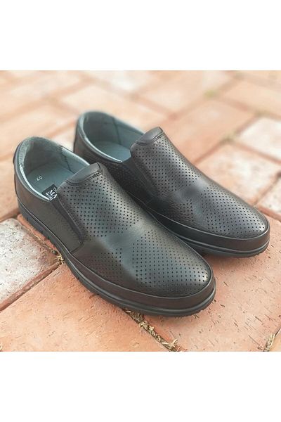 MARCOMEN 11352 Men's Daily Laceless Comfort Leather Shoes