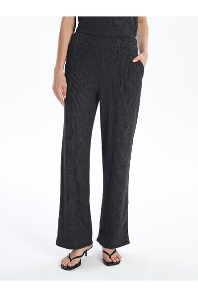 LC Waikiki Lcw Elastic Waist Straight Wide Leg Women's Trousers