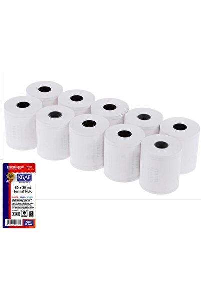 KRAF 80x30 Termal Rulo 10'lu