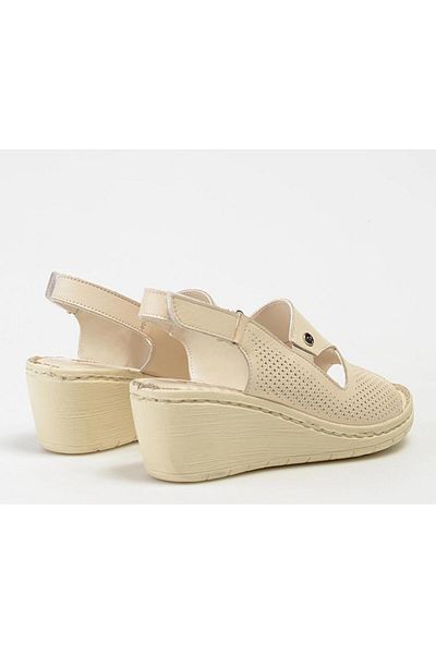 Pierre Cardin PC6908 Sandale cu pană din piele naturală pentru femei