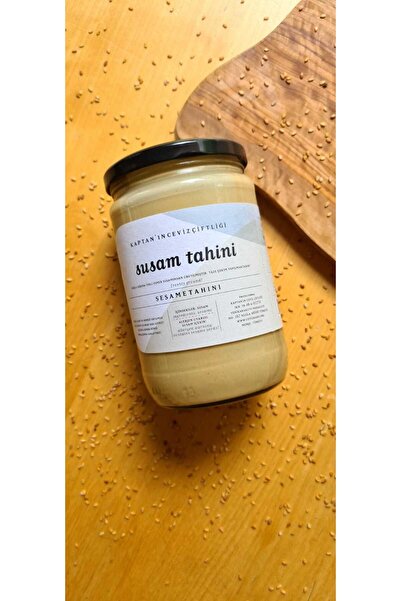 Kaptan`ın Ceviz Çiftliği Gökova Altın Çiğ Tahin | Taş Değirmen & Analizli | 650g