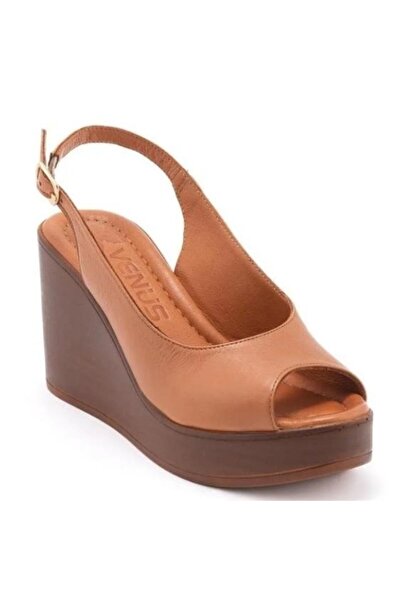 Venüs 2310802Y Women's Genuine Leather High Wedge Sole Gova Shoes