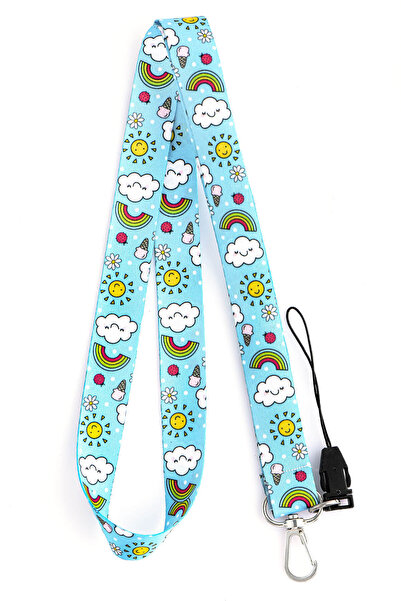 Apptakı Bahar Güneş Gökkuşağı Yaka Kartı Boyun Askı İpi Telefon Askı İpi - AS...