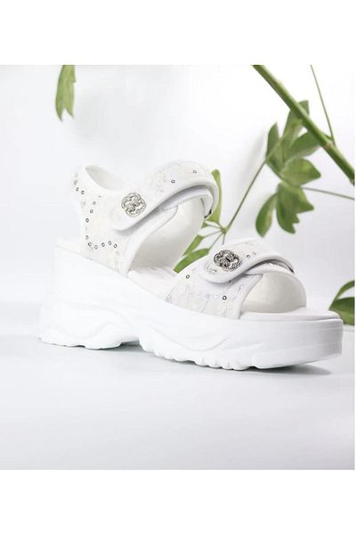 Guja 24y413-2 Women's High Wedge Sole Stone Premium Sandals