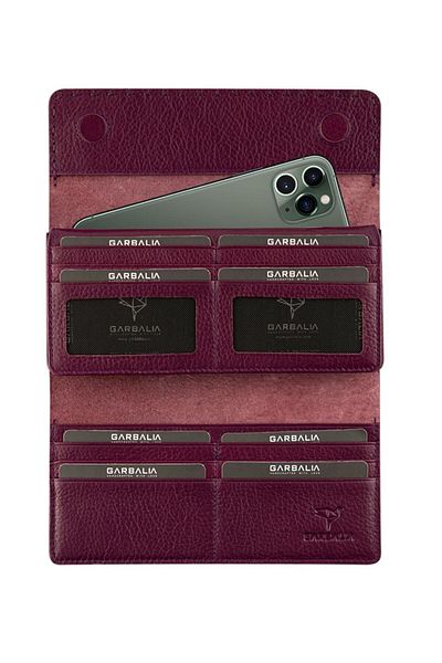 Garbalia Paris Leather Women's Wallet with Phone Compartment-murdum