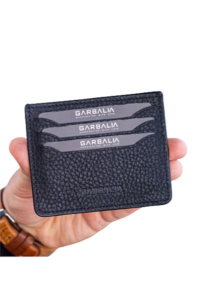 Garbalia Walterıa Genuine Leather Classic Card Holder-black