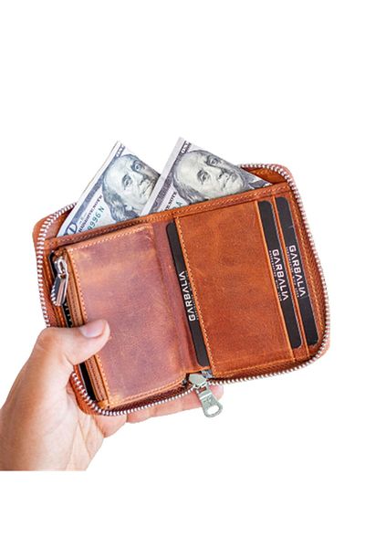 Garbalia Sydney Genuine Leather Eye Rfid Blocker-tan