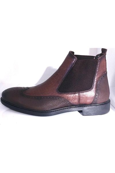 BAGSSHOES Мъжки оксфордски ботуши с двойна повърхност от естествена кожа Htc2023k-007