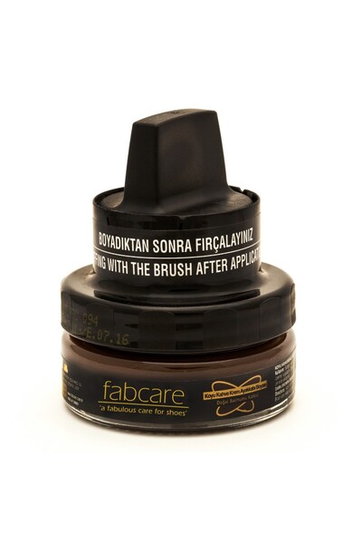 Fabcare 1001 Krem Deri Boya Cam Kavanoz 50 ml-Kahverengi