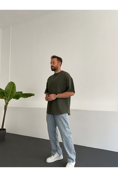 BYBASICMAN Khaki Two Thread Basic T-Shirt By-1208/363