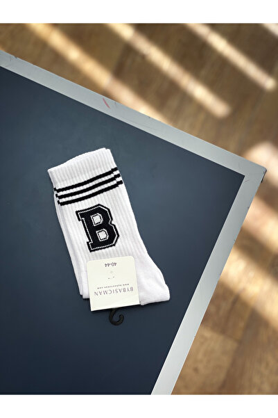 BYBASICMAN Ανδρικές λευκές κάλτσες