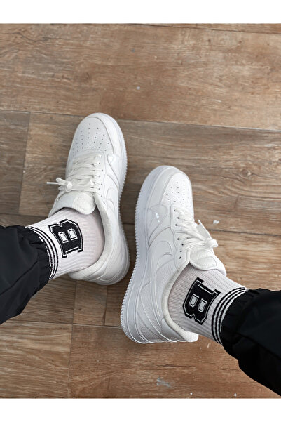 BYBASICMAN Ανδρικές λευκές κάλτσες