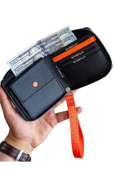 Garbalia Nora Genuine Leather Classic Wallet-orange