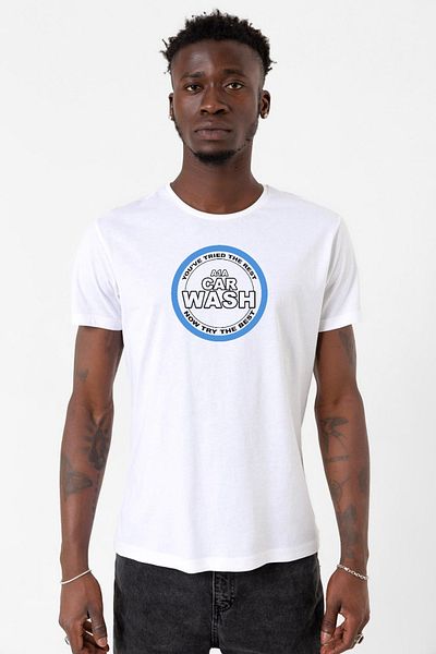 Tshirthane Ανδρικό μπλουζάκι ποδηλασίας Breaking Bad A1a Car Wash White