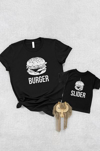 Tshirthane Burger Slider Father Son Girl - Τιμή για ένα προϊόν, τουλάχιστον 2 τεμάχια για να κάνετε συνδυασμό 2 τεμαχίων