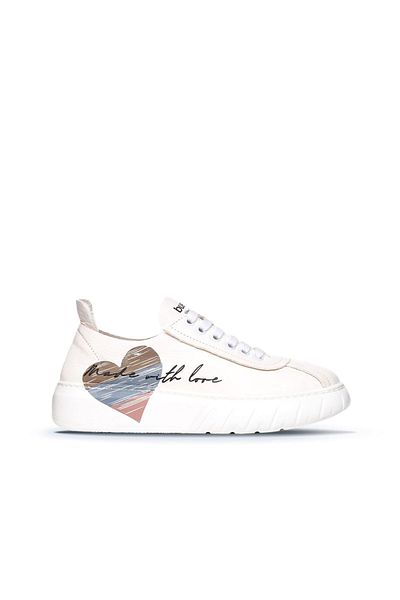 BUENO Pantofi sport albi pentru femei B39c01 - 01wq4901