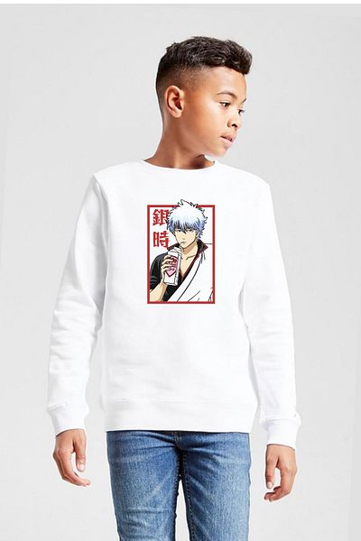 Tshirthane Суичър Gintama Anime Gintoki Fruit Juice White Boy 2ip