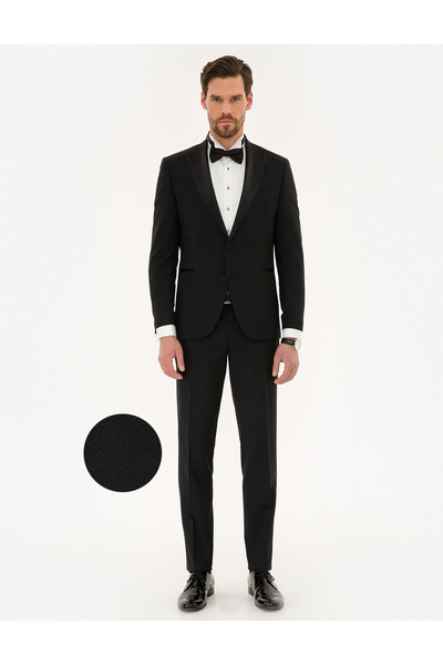 Pierre Cardin Siyah Yelekli Ekstra Slim Fit Damatlık 50220559-VR046