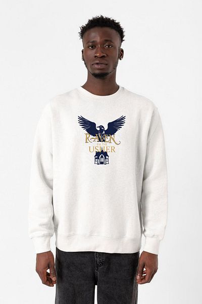 Tshirthane The Fall of the House of Usher Raven White ανδρικό φούτερ 2ip