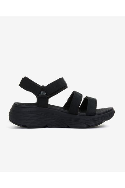 SKECHERS Max Cushioning - Lured Γυναικεία Μαύρα Σανδάλια140218 Bbk