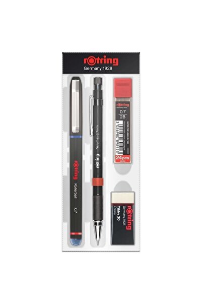 Rotring VISUMAX + MAVİ ROLLER + MİN + SİLGİ 4'LÜ OFİS SETİ - 0.7 mm