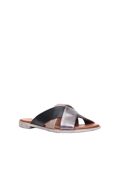 BUENO Shoes Bronz Multi Deri Kadın Düz Terlik 01wn5018