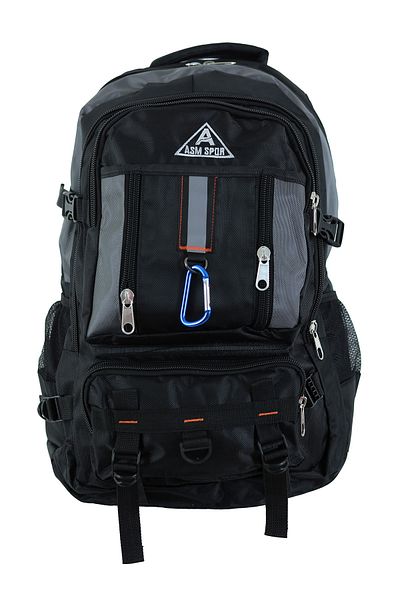 ASM SPOR Πολύ χρήσιμο σακίδιο πλάτης Mountaineer 60 L Μαύρο-γκρι