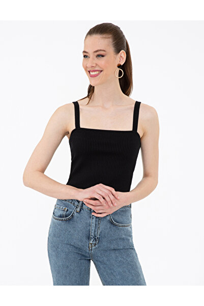 Pierre Cardin Siyah Ekstra Slim Fit Triko Bluz 50243108-VR046