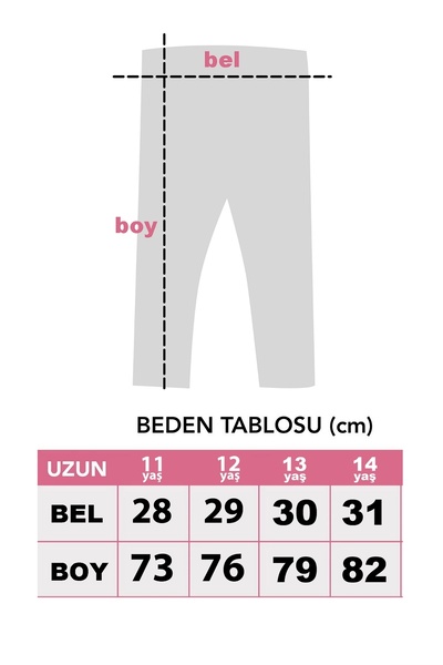 TWOO KİDS Cute Patterned Comfortable Summer Long Leggings for Girl - Set of Three