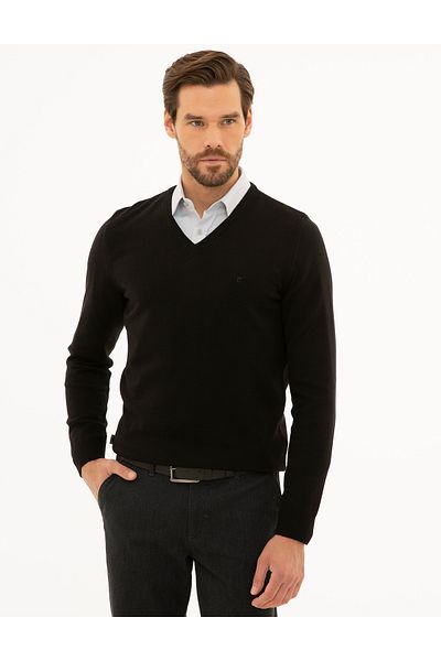 Pierre Cardin Πλεκτό πουλόβερ με λαιμόκοψη V Slim Fit - 50229214-vr046