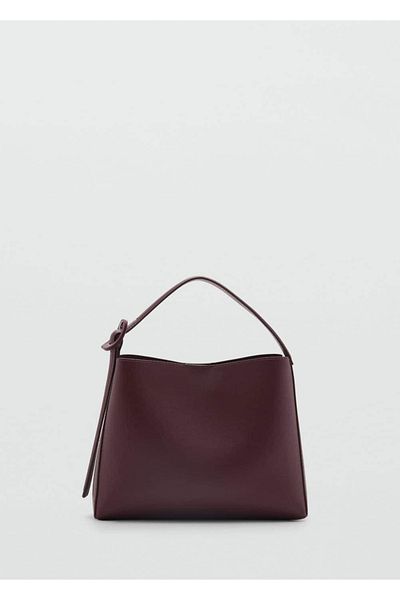 MANGO Woman Mini geantă Shopper cu cataramă
