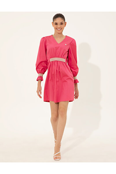 Pierre Cardin Fuşya Dokuma Elbise 50246187-VR023