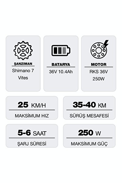 RKS Rs3 Pro X Elektrikli Bisiklet Siyah