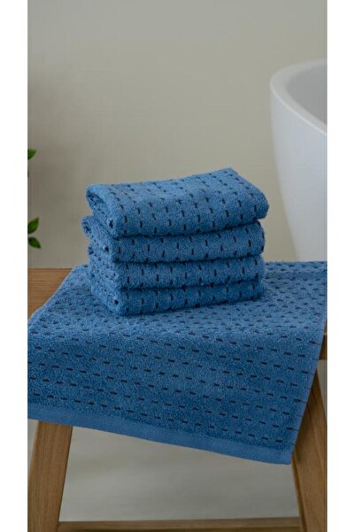 Bluenity 4'lü Coat %100 Doğal Pamuklu Misafir Banyo / Mutfak Havlu Seti - 30x...