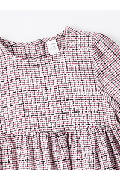 LC Waikiki Lw - Bisiklet Yaka Ekose Kız Çocuk Elbise Ve Süveter 2'li Takım