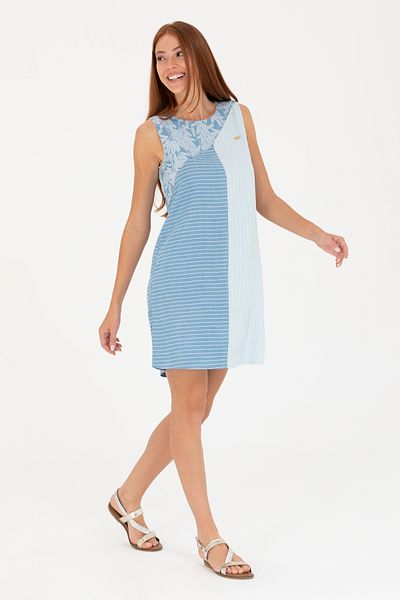 U.S. Polo Assn. Rochie de damă din blugi albastru deschis 50263054-DN0021