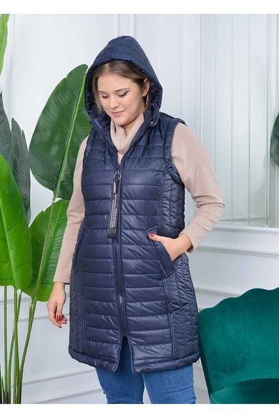 MODATALİKA Modatalika Women's Large Size Long Vest