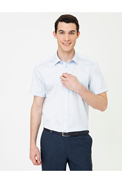 Pierre Cardin Açık Mavi Regular Fit Kısa Kollu Gömlek 50251187-VR003