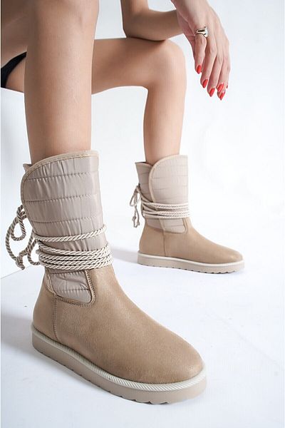 MODATALİKA Modatalika Women's Lacing Detailed Parachute Boots