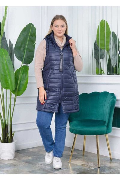 MODATALİKA Modatalika Women's Large Size Long Vest