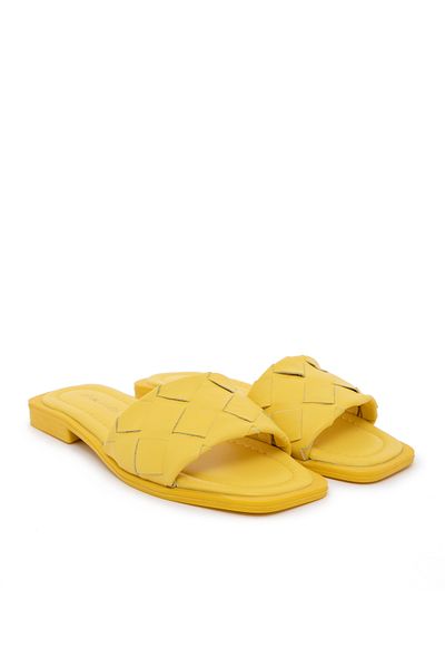 Pierre Cardin Yellow Leather Slippers 50251920 -Vr044