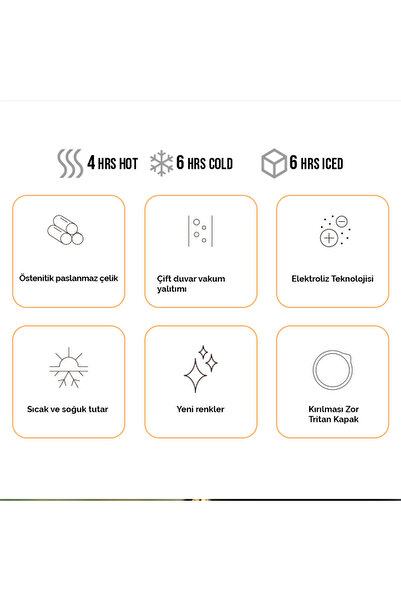 Tyeso Fiery Mug Vakumlu Paslanmaz Çelik Termal Kapaklı 350ml Siyah